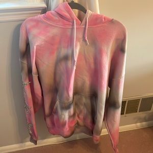 Bedazzled star hooded sweatshirt